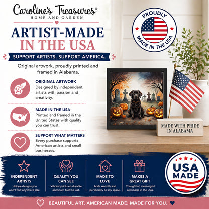 Caroline's Treasures Labrador Retriever Dogs Framed Metal Wall Art 8x8 In
