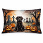 Caroline's Treasures DAC2032PILLOWCASE Chocolate Labrador Retriever Spooky Halloween Fabric Standard Pillowcase Lightweight Super Soft Easy Care Decorative Artwork Pillowcase, Standard