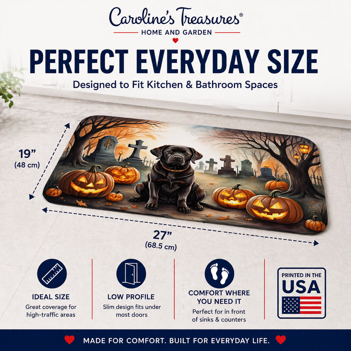 Caroline's Treasures Labrador Retriever Dogs Memory Foam Mat 19x27