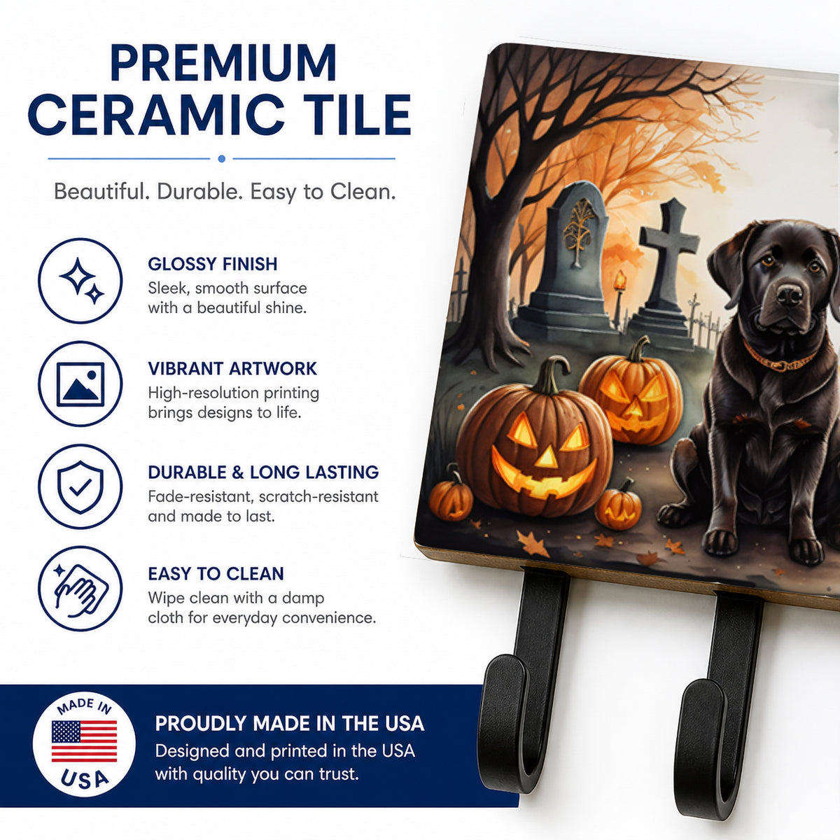 Caroline's Treasures Labrador Retriever Dogs Ceramic Triple Wall Hook