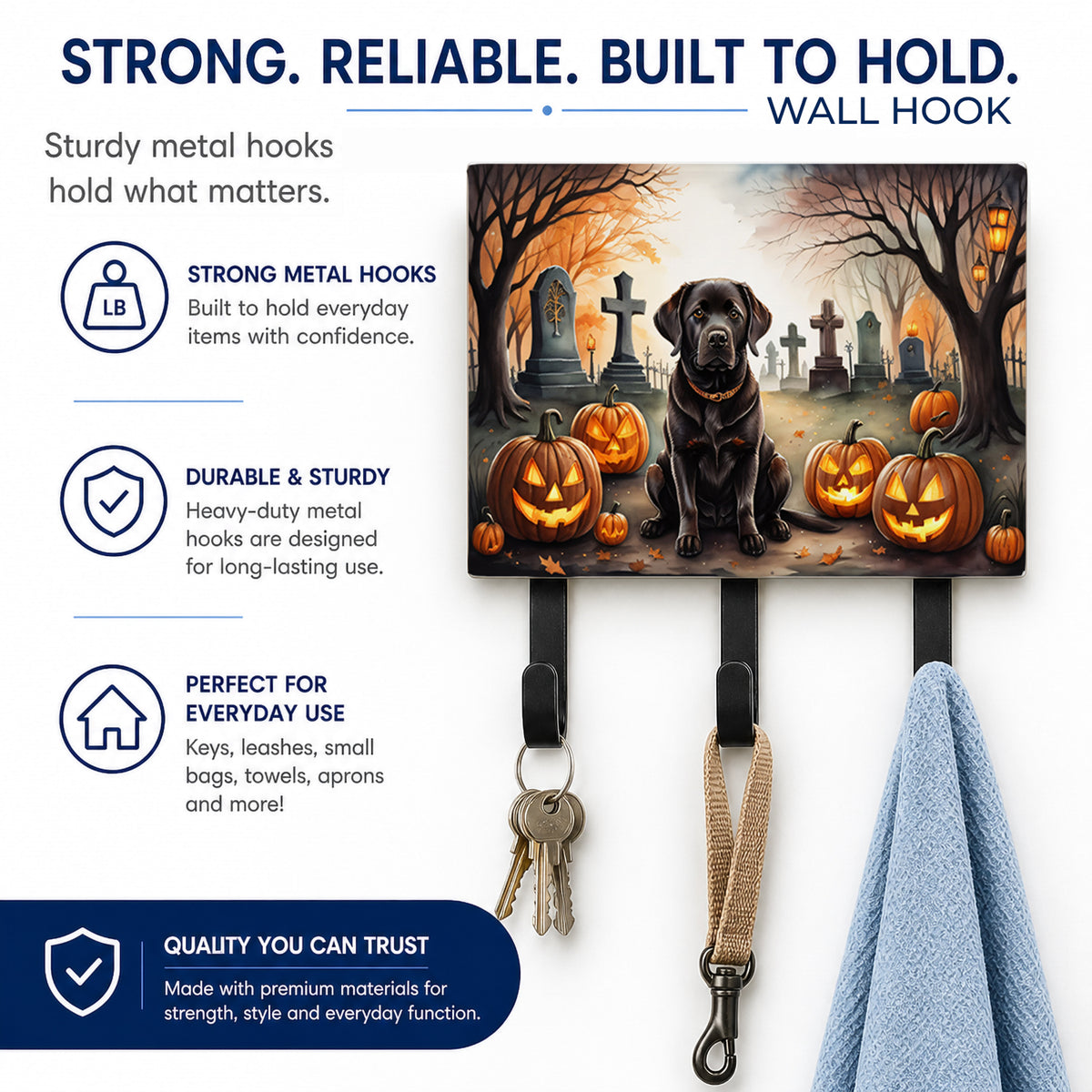 Caroline's Treasures Labrador Retriever Dogs Ceramic Triple Wall Hook