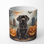Caroline's Treasures DAC2033CDL Chocolate Labrador Retriever Spooky Halloween Decorative Soy Candle Nature Soy Wax Essential Oil Home Decor Ideal for Bedroom Kitchen Bath Office Gift, 10 oz