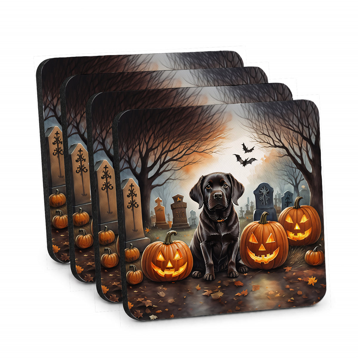 Caroline's Treasures Labrador Retriever Dogs Foam Drink Coasters Set of 4