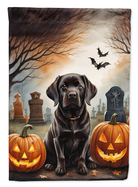 Caroline's Treasures DAC2033GF Chocolate Labrador Retriever Spooky Halloween Garden Flag Mailbox Flag Decorative Yard Flag Banner Outside Patio Artwork Yard Flower Beds, Garden Size, Multicolor