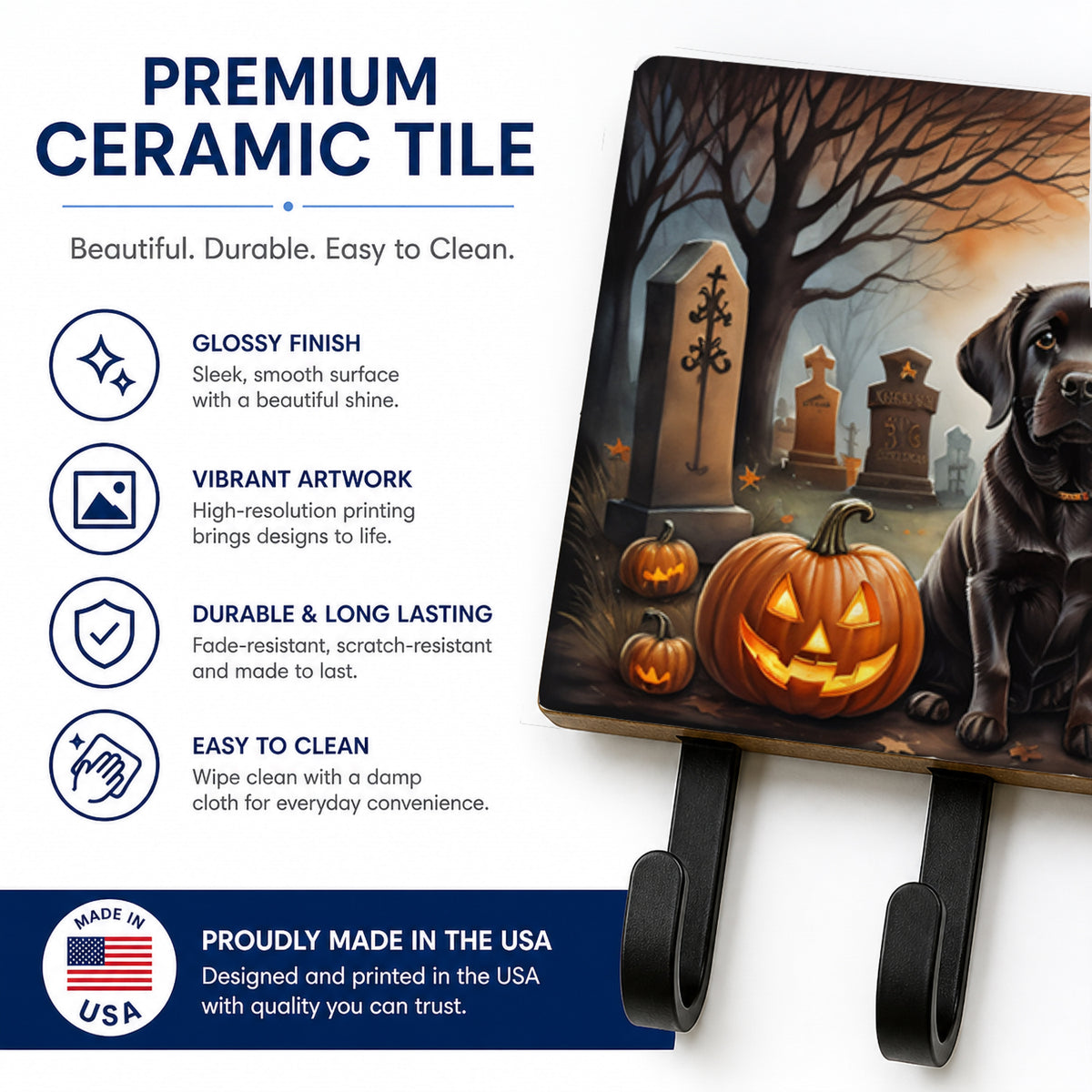 Caroline's Treasures Labrador Retriever Dogs Ceramic Triple Wall Hook