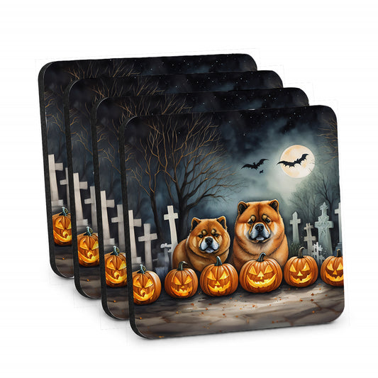 Caroline's Treasures Chow Chow Dogs Foam Drink Coasters Set of 4 Absorbent