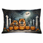 Caroline's Treasures DAC2034PILLOWCASE Chow Chow Spooky Halloween Fabric Standard Pillowcase Lightweight Super Soft Easy Care Decorative Artwork Pillowcase, Standard