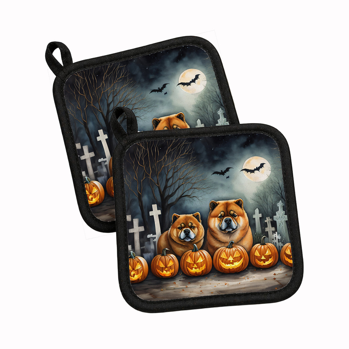 Caroline's Treasures Chow Chow Dogs Set of 2 Kitchen Pot Holders