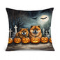Caroline's Treasures DAC2034PW1414 Chow Chow Spooky Halloween Fabric Decorative Pillow Machine Washable, Indoor Outdoor Decorative Pillow for Couch, Bed or Patio, 14Hx14W