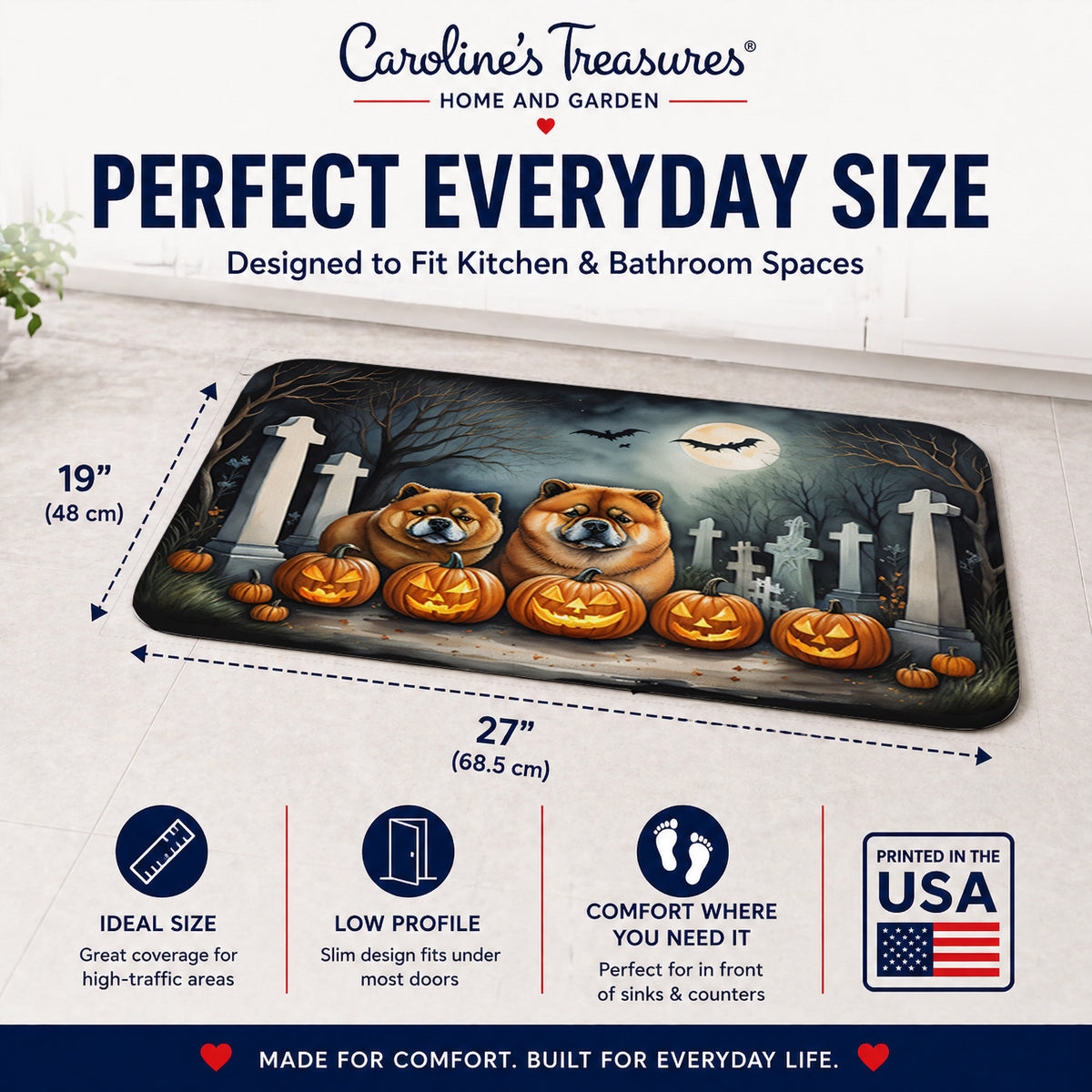 Caroline's Treasures Chow Chow Dogs Memory Foam Mat 19x27