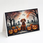 Caroline's Treasures DAC2035GCA7P Dachshund Spooky Halloween Greeting Cards and Envelopes Pack of 8 Blank Cards with Envelopes Whimsical A7 Size 5x7 Blank Greeting Cards