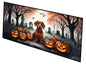 Caroline's Treasures Dachshund Spooky Halloween Runner Mat 28x58 Front Door Mat Indoor Outdoor Rugs for Entryway Hallway Foyer Non Slip Washable Wide Doormat