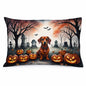 Caroline's Treasures DAC2035PILLOWCASE Dachshund Spooky Halloween Fabric Standard Pillowcase Lightweight Super Soft Easy Care Decorative Artwork Pillowcase, Standard