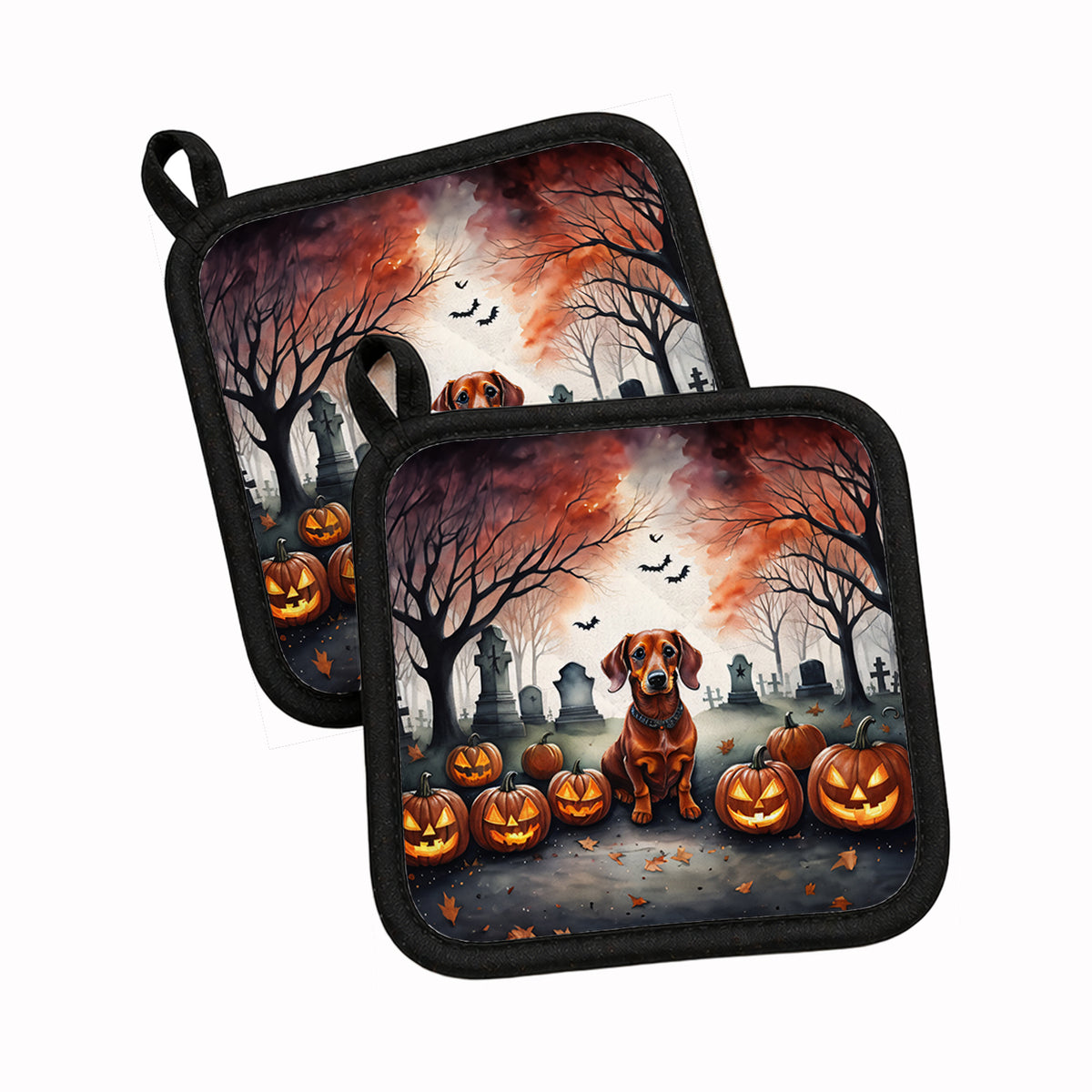 Caroline's Treasures Dachshund Dogs Set of 2 Kitchen Pot Holders