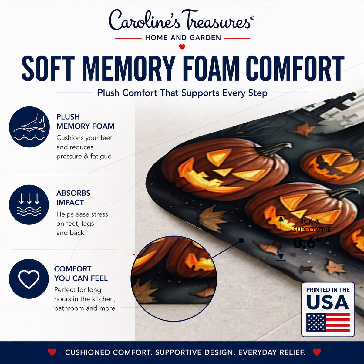Caroline's Treasures Dachshund Dogs Memory Foam Mat 19x27