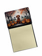 Caroline's Treasures Dachshund Spooky Halloween Sticky Note Holder Refillable Dispenser Self-Sticky Note Pads, Memo Pads Blank Desk Accessories