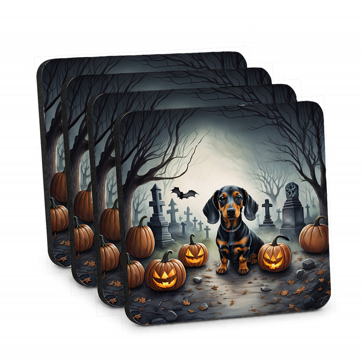 Caroline's Treasures Dachshund Dogs Foam Drink Coasters Set of 4 Absorbent