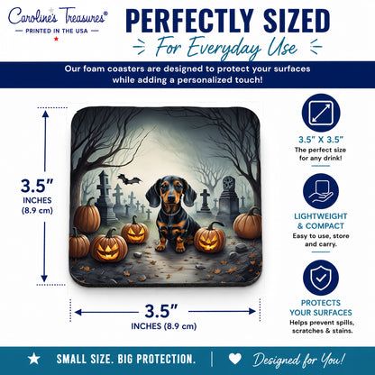 Caroline's Treasures Dachshund Dogs Foam Drink Coasters Set of 4 Absorbent