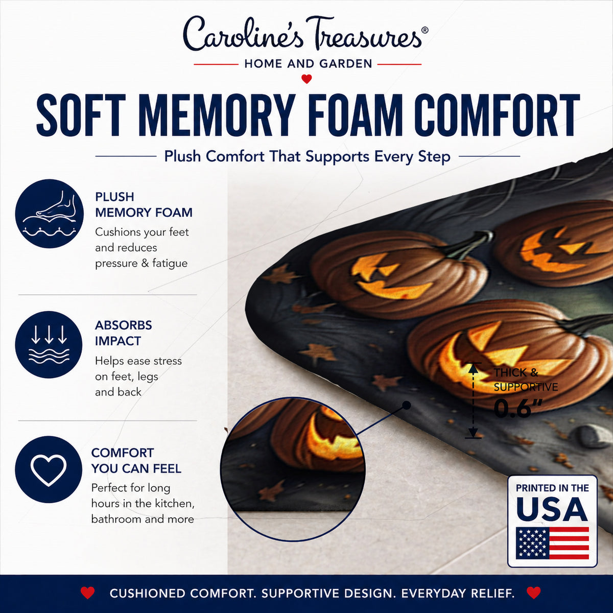 Caroline's Treasures Dachshund Dogs Memory Foam Mat 19x27