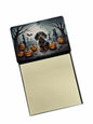 Caroline's Treasures Dachshund Spooky Halloween Sticky Note Holder Refillable Dispenser Self-Sticky Note Pads, Memo Pads Blank Desk Accessories