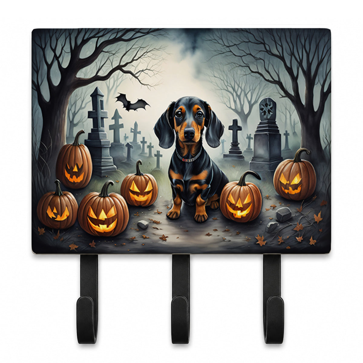 Caroline's Treasures Dachshund Dogs Halloween Ceramic Triple Wall Hook