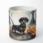 Caroline's Treasures DAC2037CDL Dachshund Spooky Halloween Decorative Soy Candle Nature Soy Wax Essential Oil Home Decor Ideal for Bedroom Kitchen Bath Office Gift, 10 oz