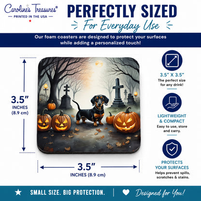 Caroline's Treasures Dachshund Dogs Foam Drink Coasters Set of 4 Absorbent