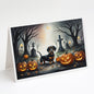 Caroline's Treasures DAC2037GCA7P Dachshund Spooky Halloween Greeting Cards and Envelopes Pack of 8 Blank Cards with Envelopes Whimsical A7 Size 5x7 Blank Greeting Cards