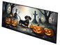 Caroline's Treasures Dachshund Spooky Halloween Runner Mat 28x58 Front Door Mat Indoor Outdoor Rugs for Entryway Hallway Foyer Non Slip Washable Wide Doormat
