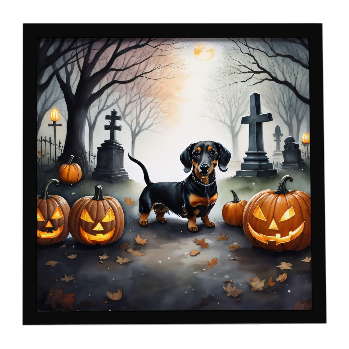 Caroline's Treasures Dachshund Dogs Framed Metal Wall Art 8 x 8 Inch