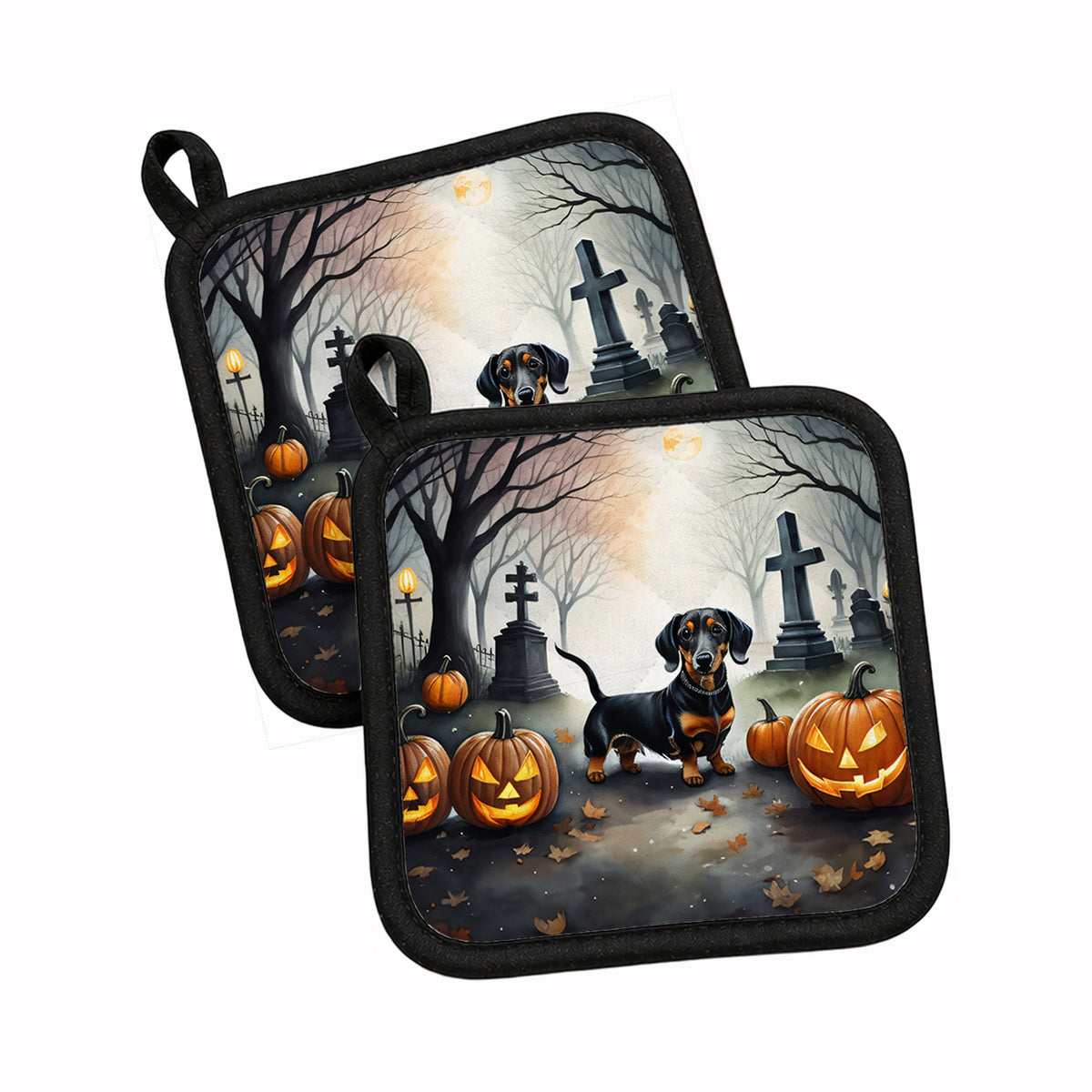 Caroline's Treasures Dachshund Dogs Set of 2 Kitchen Pot Holders