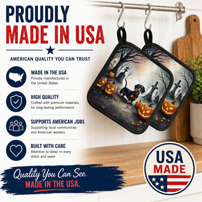 Caroline's Treasures Dachshund Dogs Set of 2 Kitchen Pot Holders