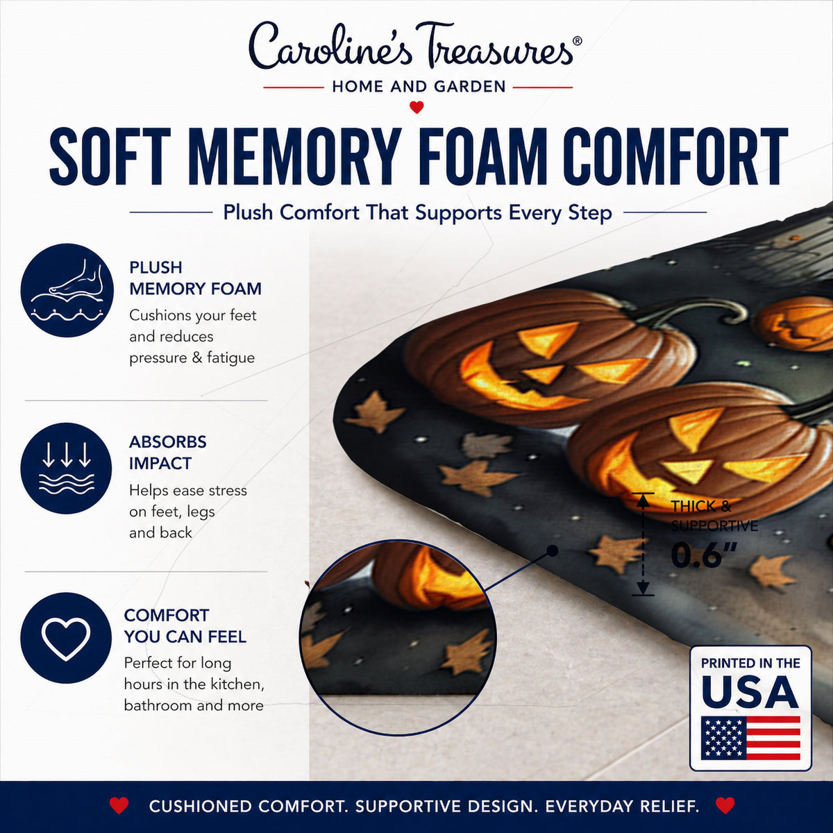 Caroline's Treasures Dachshund Dogs Memory Foam Mat 19x27