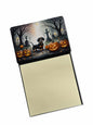 Caroline's Treasures Dachshund Spooky Halloween Sticky Note Holder Refillable Dispenser Self-Sticky Note Pads, Memo Pads Blank Desk Accessories