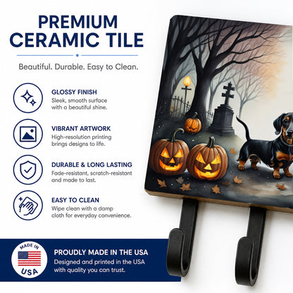 Caroline's Treasures Dachshund Dogs Halloween Ceramic Triple Wall Hook