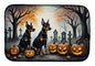 Caroline's Treasures DAC2038DDM Doberman Pinscher Spooky Halloween Dish Drying Mat Absorbent Dish Drying Mat Pad for Kitchen Counter Dish Drainer Mat for Countertop, 14 x 21, Multicolor