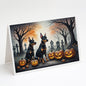 Caroline's Treasures DAC2038GCA7P Doberman Pinscher Spooky Halloween Greeting Cards and Envelopes Pack of 8 Blank Cards with Envelopes Whimsical A7 Size 5x7 Blank Greeting Cards