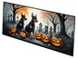 Caroline's Treasures Doberman Pinscher Spooky Halloween Runner Mat 28x58 Front Door Mat Indoor Outdoor Rugs for Entryway Hallway Foyer Non Slip Washable Wide Doormat