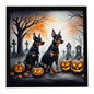 Caroline's Treasures Doberman Pinscher Dogs Framed Metal Wall Art 8x8 In