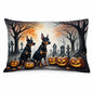 Caroline's Treasures DAC2038PILLOWCASE Doberman Pinscher Spooky Halloween Fabric Standard Pillowcase Lightweight Super Soft Easy Care Decorative Artwork Pillowcase, Standard