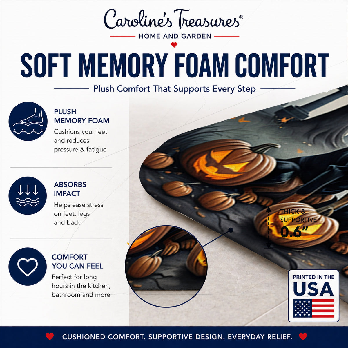 Caroline's Treasures Doberman Pinscher Dogs Memory Foam Mat 19x27