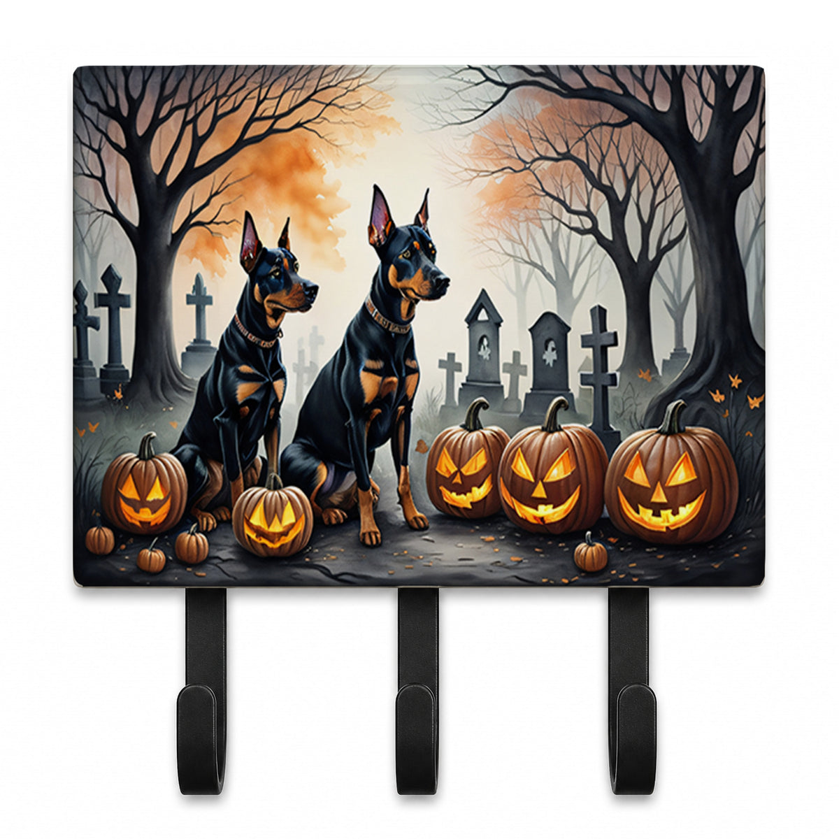 Caroline's Treasures Doberman Pinscher Dogs Ceramic Triple Wall Hook