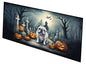 Caroline's Treasures English Bulldog Spooky Halloween Runner Mat 28x58 Front Door Mat Indoor Outdoor Rugs for Entryway Hallway Foyer Non Slip Washable Wide Doormat