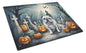 Caroline's Treasures DAC2039LCB English Bulldog Spooky Halloween Glass Cutting Board Large Decorative Tempered Glass Kitchen Cutting and Serving Board Large Size Chopping Board
