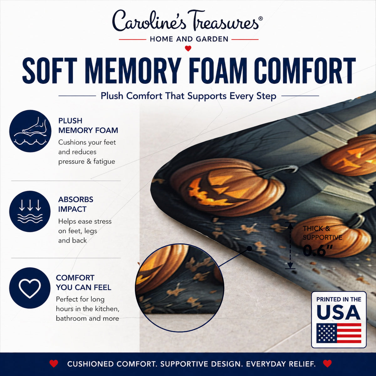 Caroline's Treasures English Bulldog Dogs Memory Foam Mat 19x27