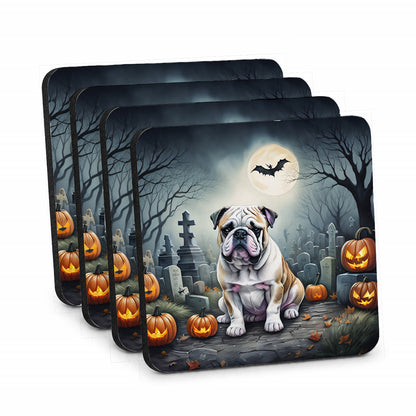 Caroline's Treasures English Bulldog Dogs Foam Drink Coasters Set of 4