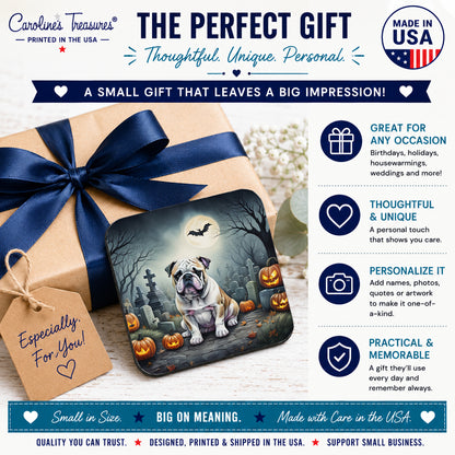 Caroline's Treasures English Bulldog Dogs Foam Drink Coasters Set of 4