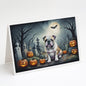 Caroline's Treasures DAC2040GCA7P English Bulldog Spooky Halloween Greeting Cards and Envelopes Pack of 8 Blank Cards with Envelopes Whimsical A7 Size 5x7 Blank Greeting Cards
