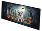 Caroline's Treasures English Bulldog Spooky Halloween Runner Mat 28x58 Front Door Mat Indoor Outdoor Rugs for Entryway Hallway Foyer Non Slip Washable Wide Doormat