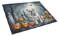 Caroline's Treasures DAC2040LCB English Bulldog Spooky Halloween Glass Cutting Board Large Decorative Tempered Glass Kitchen Cutting and Serving Board Large Size Chopping Board